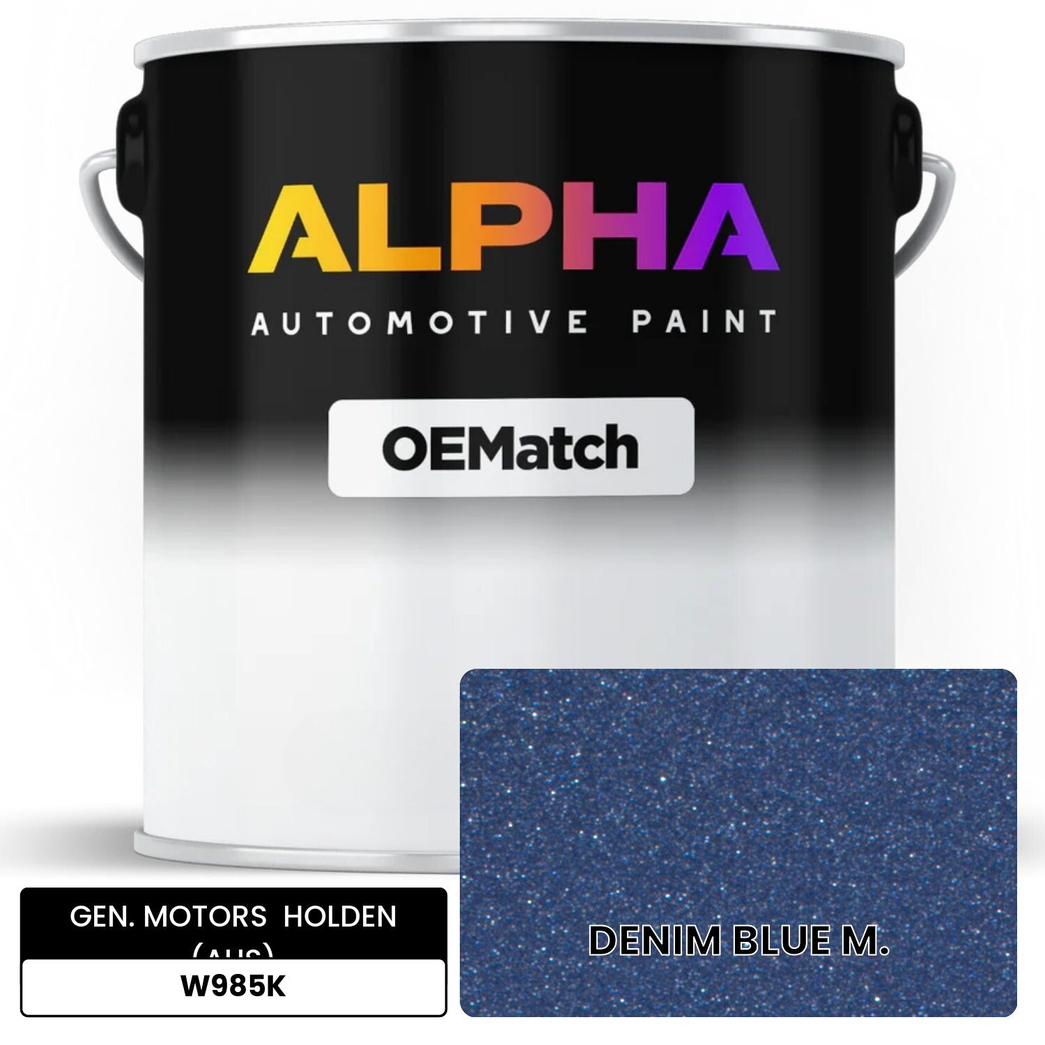 GEN. MOTORS  HOLDEN (AUS) DENIM BLUE M. W985K OEMatch Basecoat