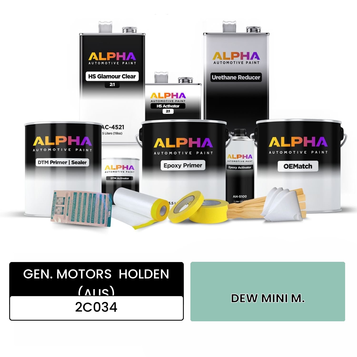 GEN. MOTORS  HOLDEN (AUS) DEW MINI M. 2C034 OEMatch Vehicle Paint Kit