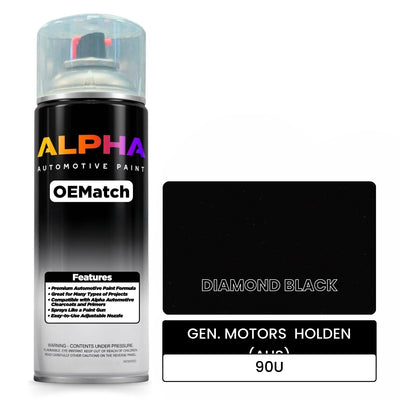GEN. MOTORS  HOLDEN (AUS) DIAMOND BLACK 90U | OEMatch Automotive Spraycan