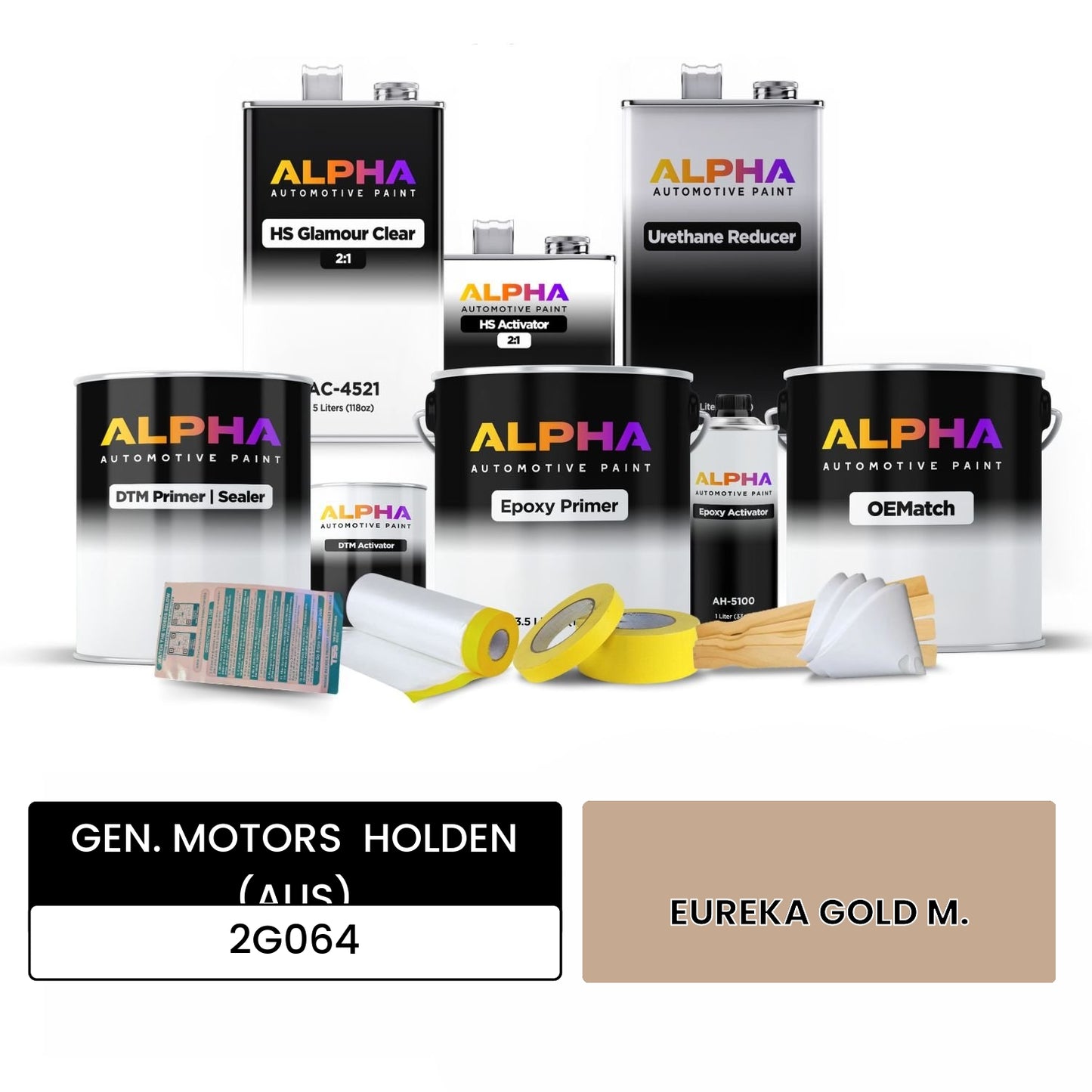 GEN. MOTORS  HOLDEN (AUS) EUREKA GOLD M. 2G064 OEMatch Vehicle Paint Kit