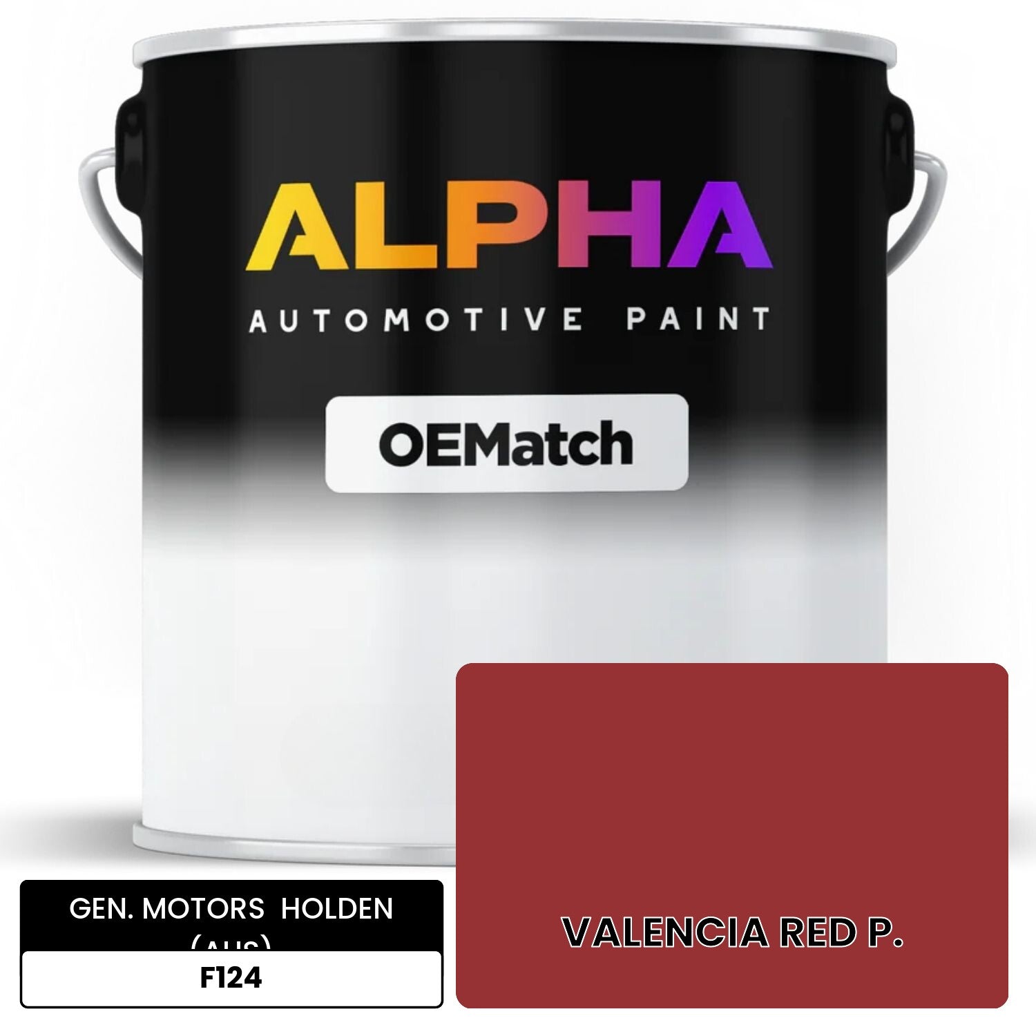 GEN. MOTORS  HOLDEN (AUS) VALENCIA RED P. F124 OEMatch Basecoat