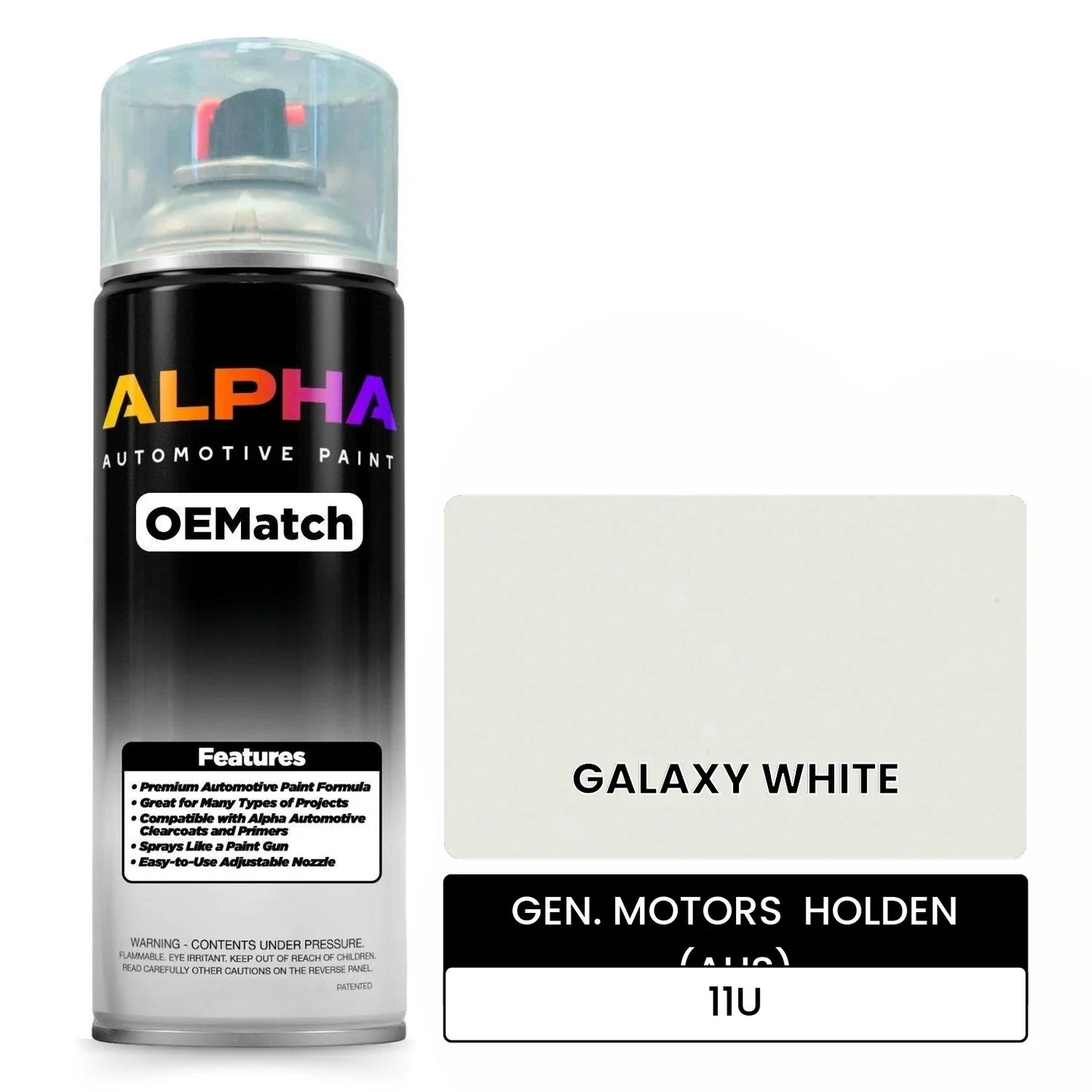 GEN. MOTORS  HOLDEN (AUS) GALAXY WHITE 11U OEMatch Spraycan