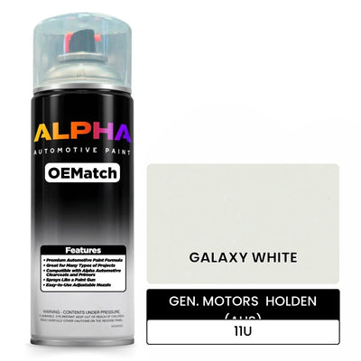 GEN. MOTORS  HOLDEN (AUS) GALAXY WHITE 11U | OEMatch Automotive Spraycan