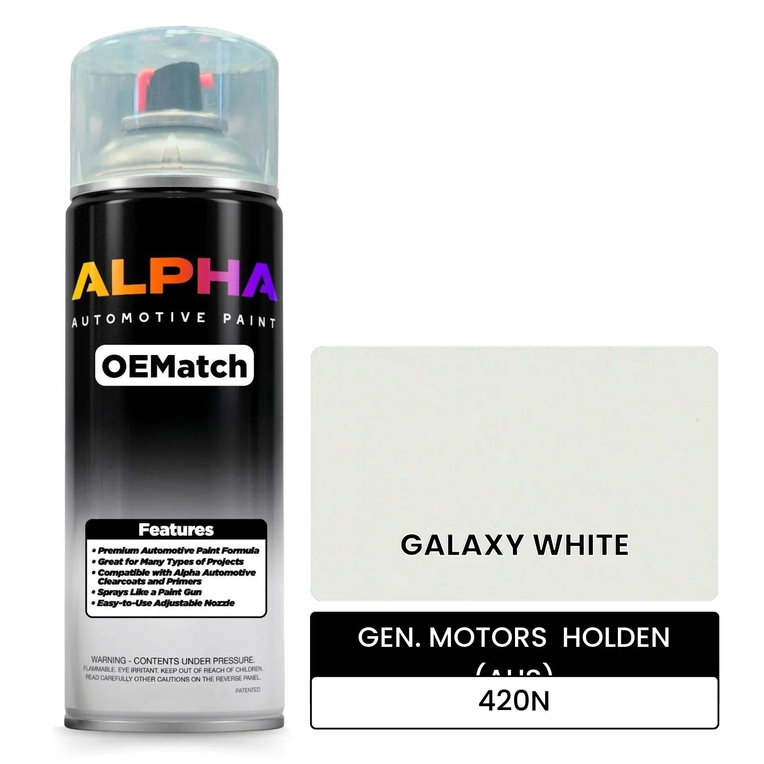 GEN. MOTORS  HOLDEN (AUS) GALAXY WHITE 420N OEMatch Spraycan