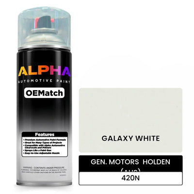 GEN. MOTORS  HOLDEN (AUS) GALAXY WHITE 420N | OEMatch Automotive Spraycan