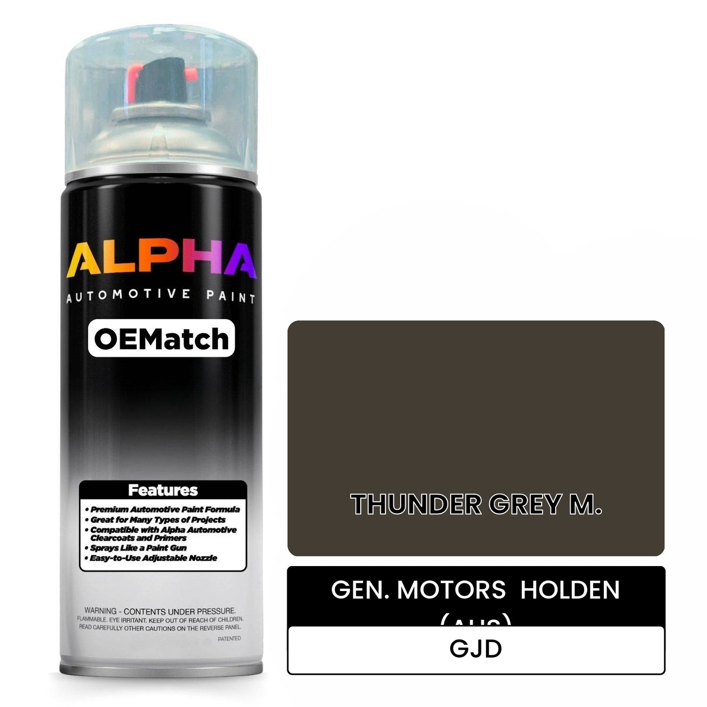 GEN. MOTORS  HOLDEN (AUS) THUNDER GREY M. GJD OEMatch Spraycan