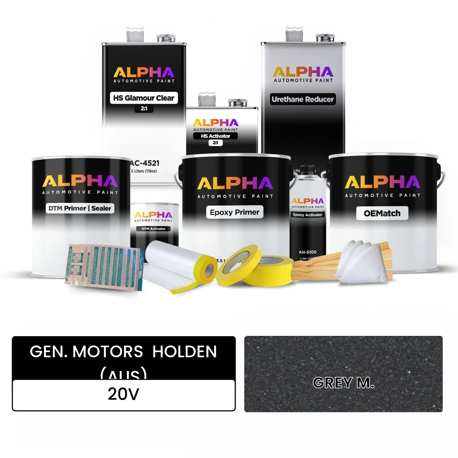 GEN. MOTORS  HOLDEN (AUS) GREY M. 20V OEMatch Vehicle Paint Kit