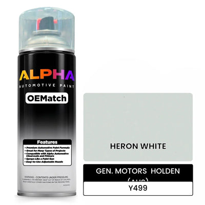 GEN. MOTORS  HOLDEN (AUS) HERON WHITE Y499 | OEMatch Automotive Spraycan