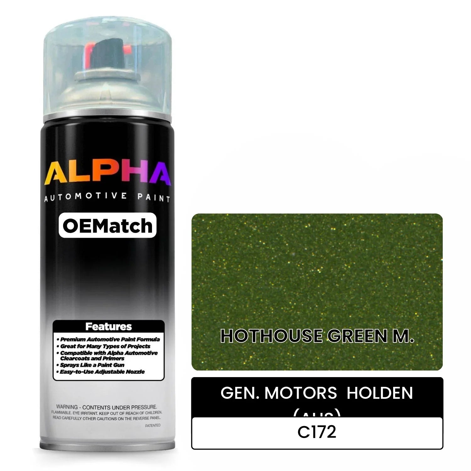GEN. MOTORS  HOLDEN (AUS) HOTHOUSE GREEN M. C172 OEMatch Spraycan