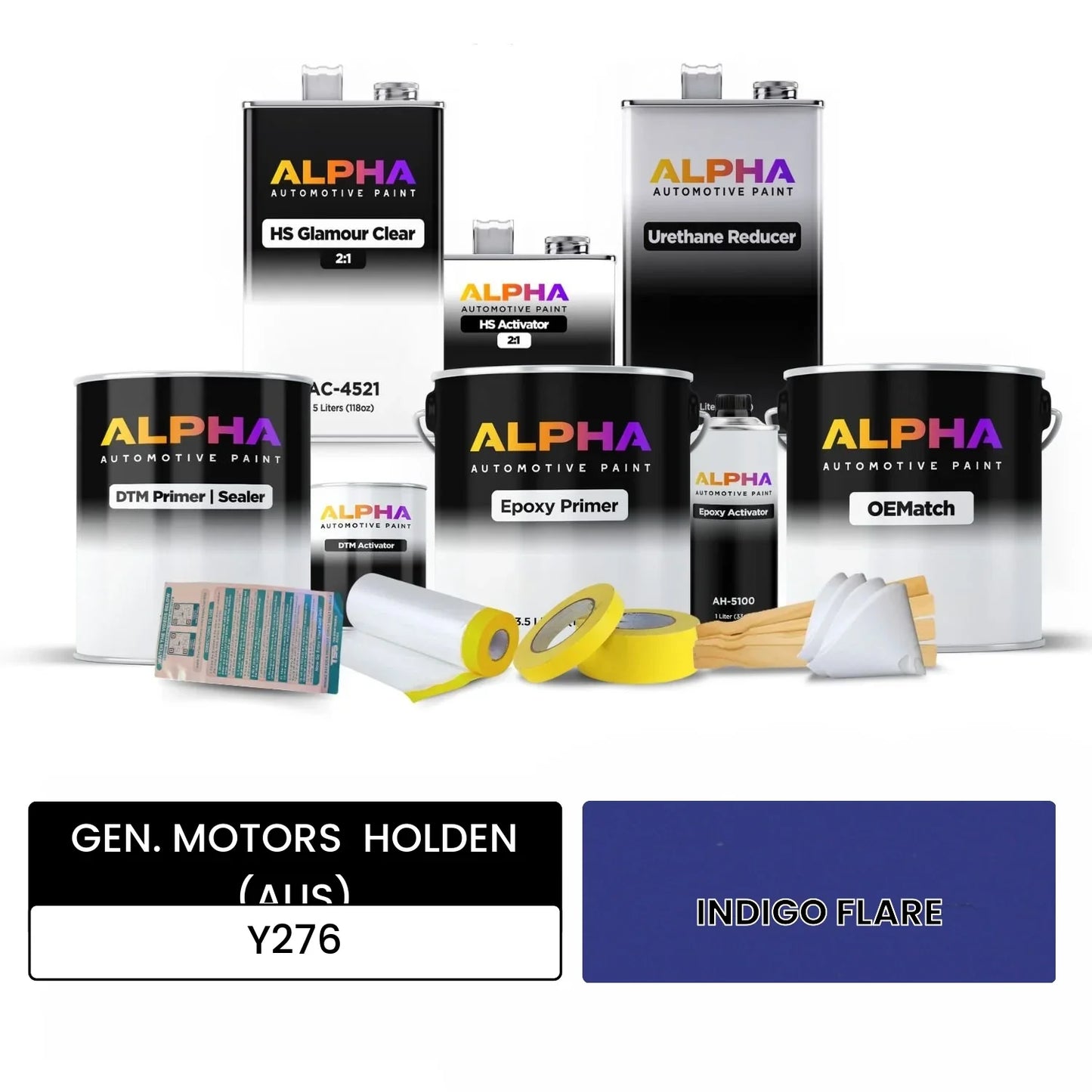 GEN. MOTORS  HOLDEN (AUS) INDIGO FLARE Y276 OEMatch Vehicle Paint Kit