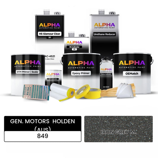 GEN. MOTORS  HOLDEN (AUS) IRON GREY M. 849 OEMatch Vehicle Paint Kit