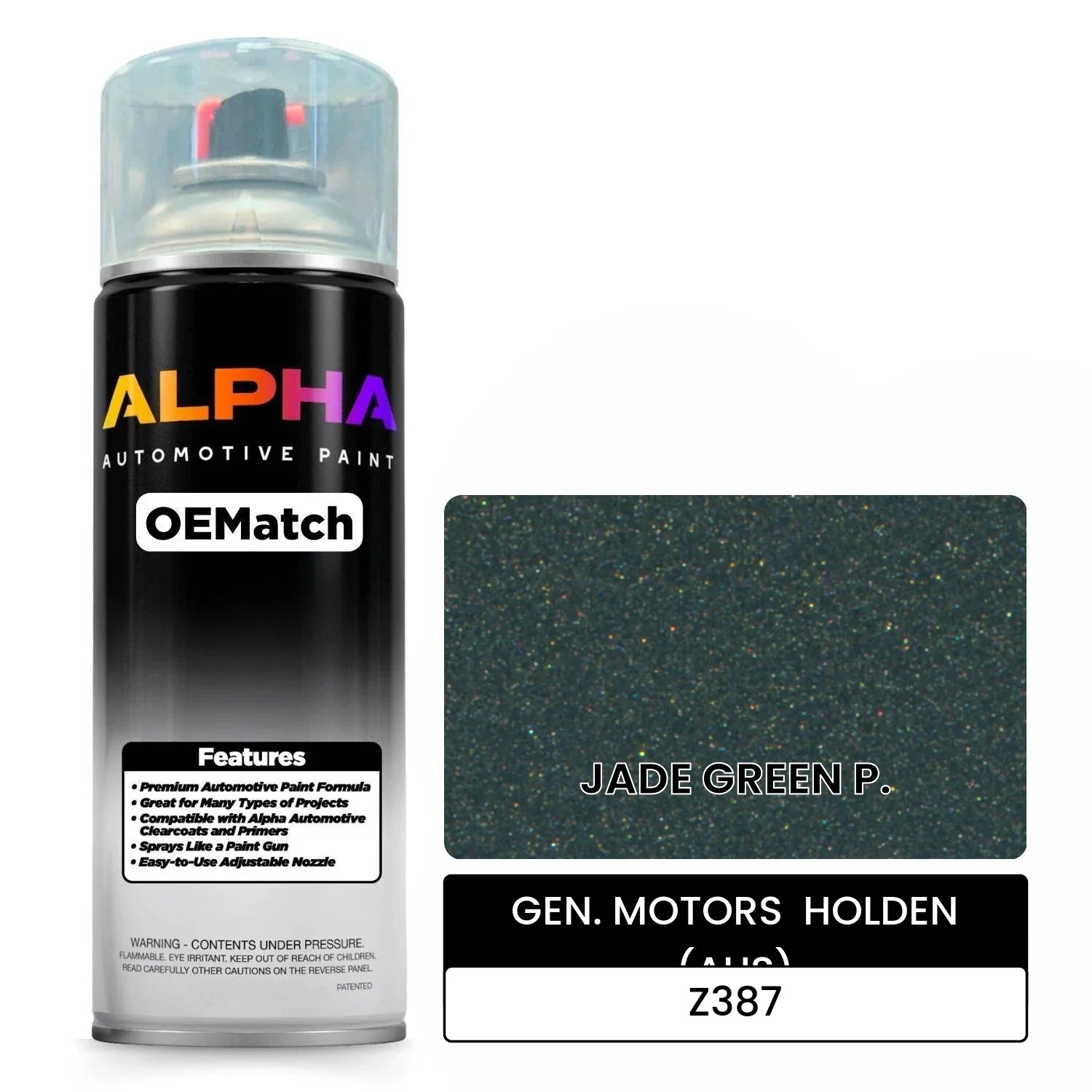 GEN. MOTORS  HOLDEN (AUS) JADE GREEN P. Z387 OEMatch Spraycan