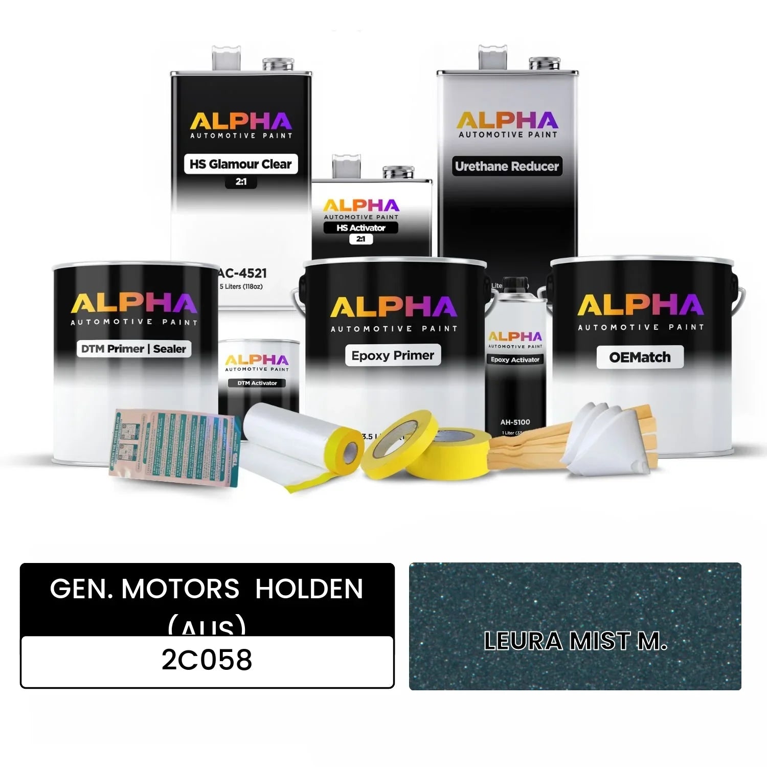 GEN. MOTORS  HOLDEN (AUS) LEURA MIST M. 2C058 OEMatch Vehicle Paint Kit