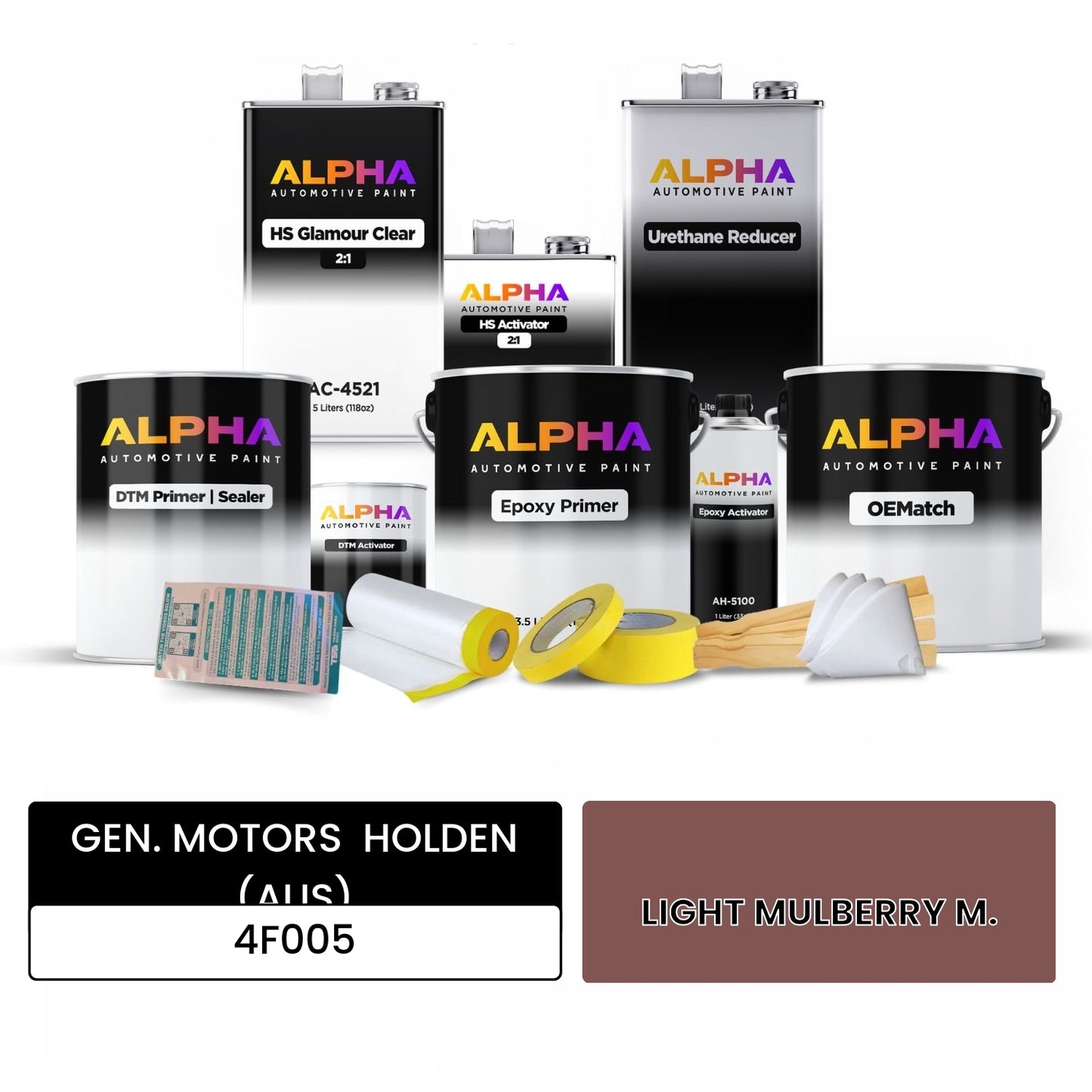 GEN. MOTORS  HOLDEN (AUS) LIGHT MULBERRY M. 4F005 OEMatch Vehicle Paint Kit