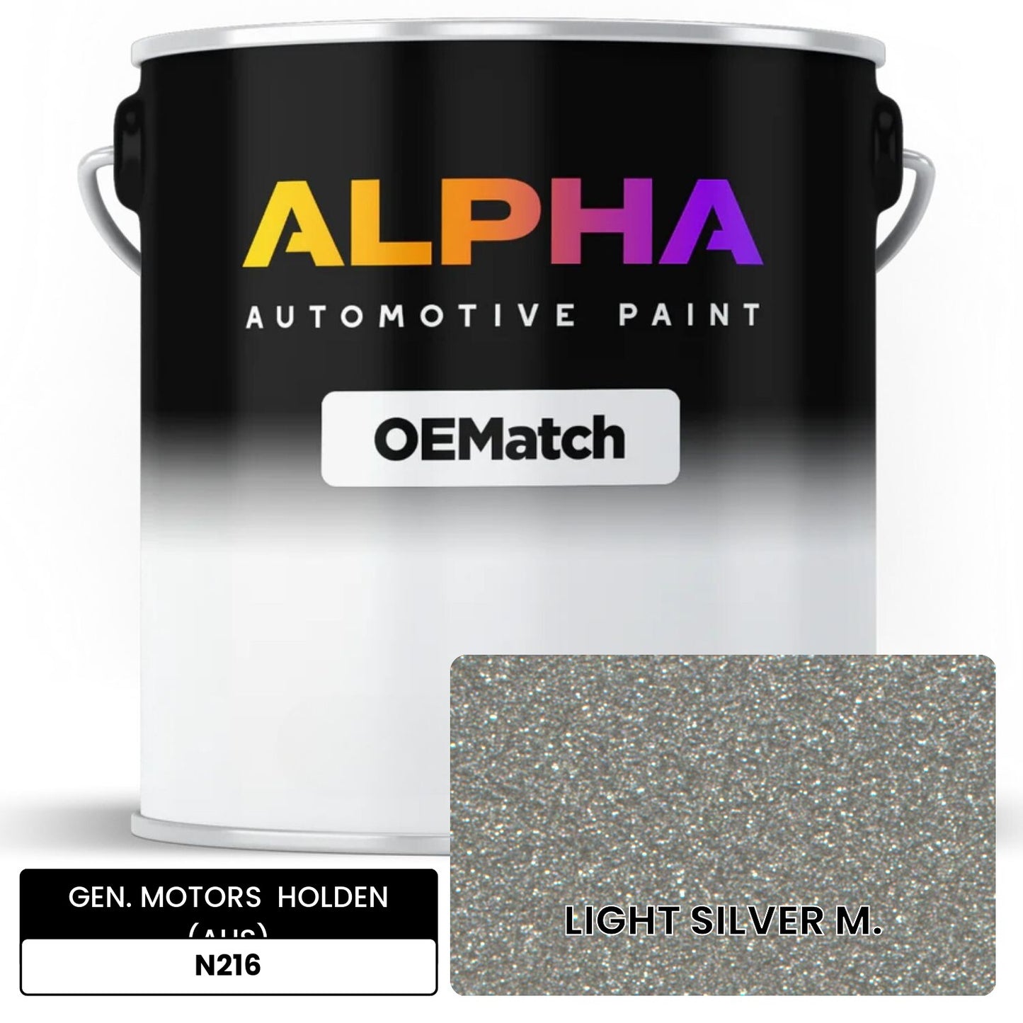 GEN. MOTORS  HOLDEN (AUS) LIGHT SILVER M. N216 OEMatch Basecoat