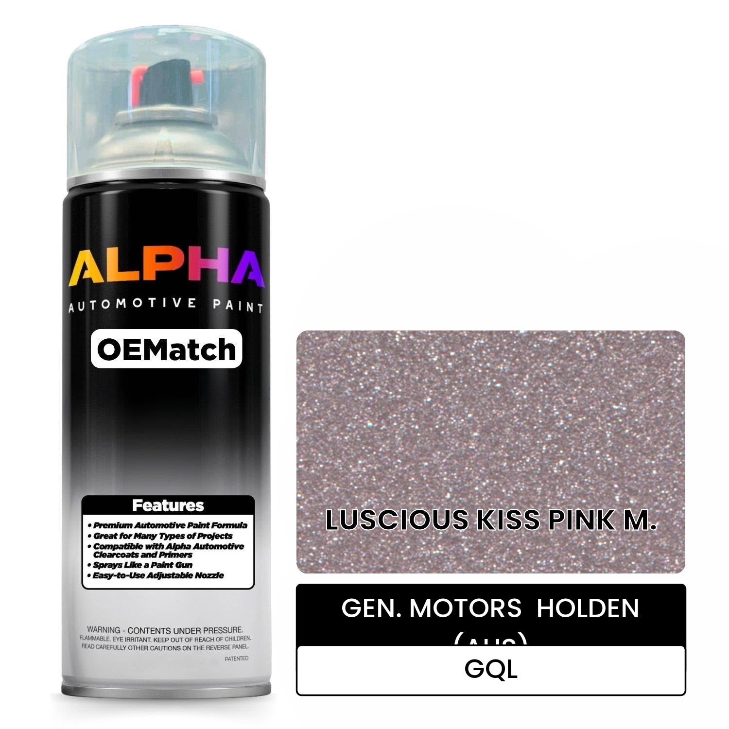 GEN. MOTORS  HOLDEN (AUS) LUSCIOUS KISS PINK M. GQL OEMatch Spraycan