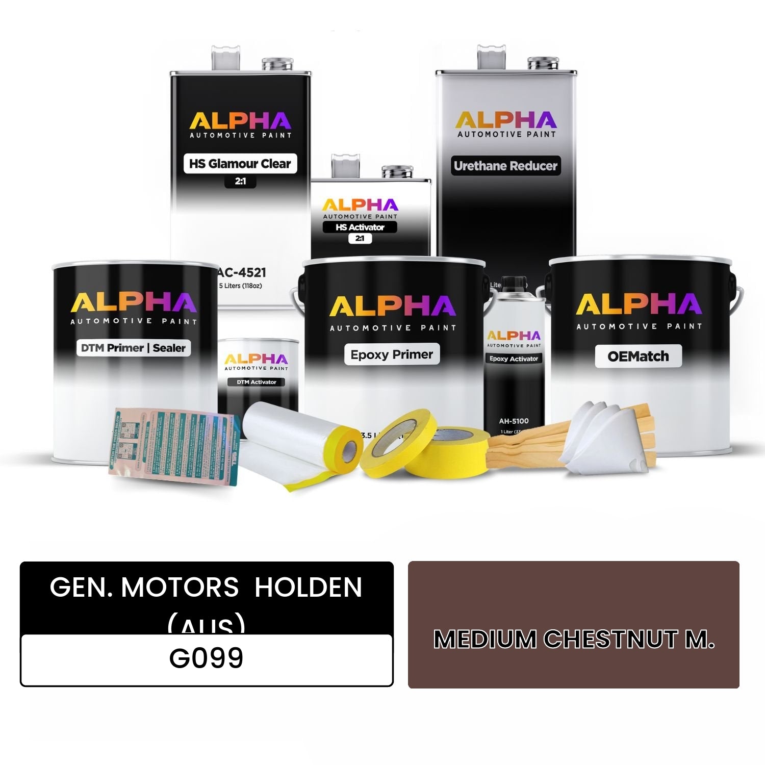 GEN. MOTORS  HOLDEN (AUS) MEDIUM CHESTNUT M. G099 OEMatch Vehicle Paint Kit