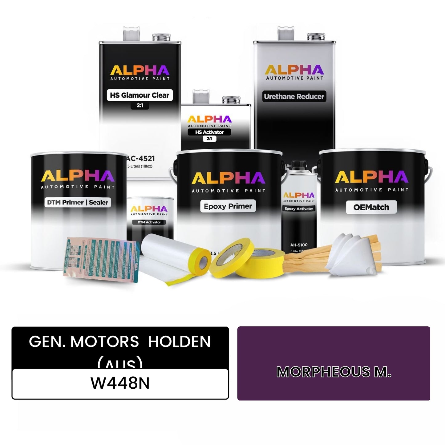 GEN. MOTORS  HOLDEN (AUS) MORPHEOUS M. W448N OEMatch Vehicle Paint Kit