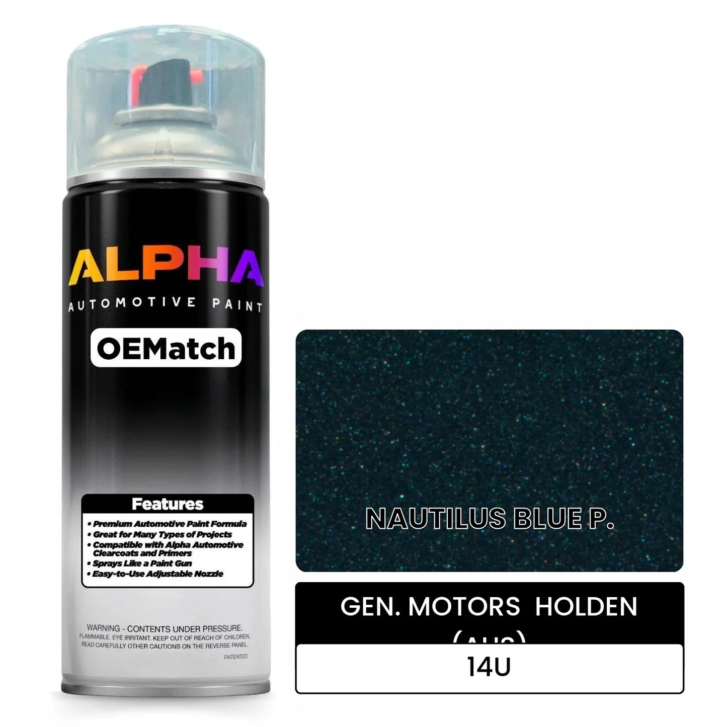 GEN. MOTORS  HOLDEN (AUS) NAUTILUS BLUE P. 14U OEMatch Spraycan