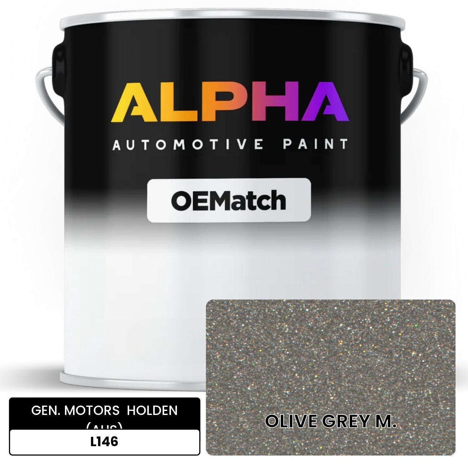 GEN. MOTORS  HOLDEN (AUS) OLIVE GREY M. L146 OEMatch Basecoat