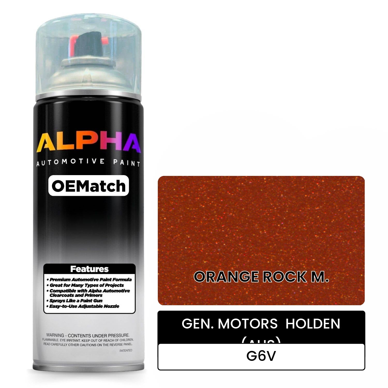 GEN. MOTORS  HOLDEN (AUS) ORANGE ROCK M. G6V OEMatch Spraycan