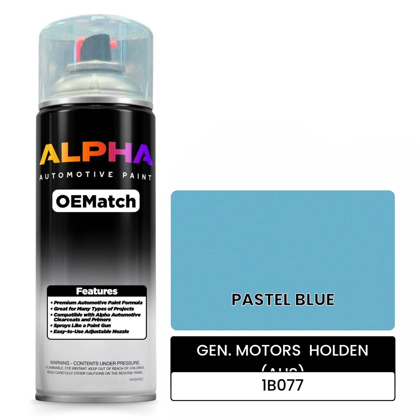 GEN. MOTORS  HOLDEN (AUS) PASTEL BLUE 1B077 OEMatch Spraycan