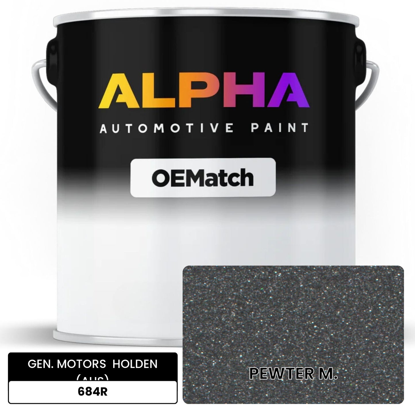 GEN. MOTORS  HOLDEN (AUS) PEWTER M. 684R OEMatch Basecoat
