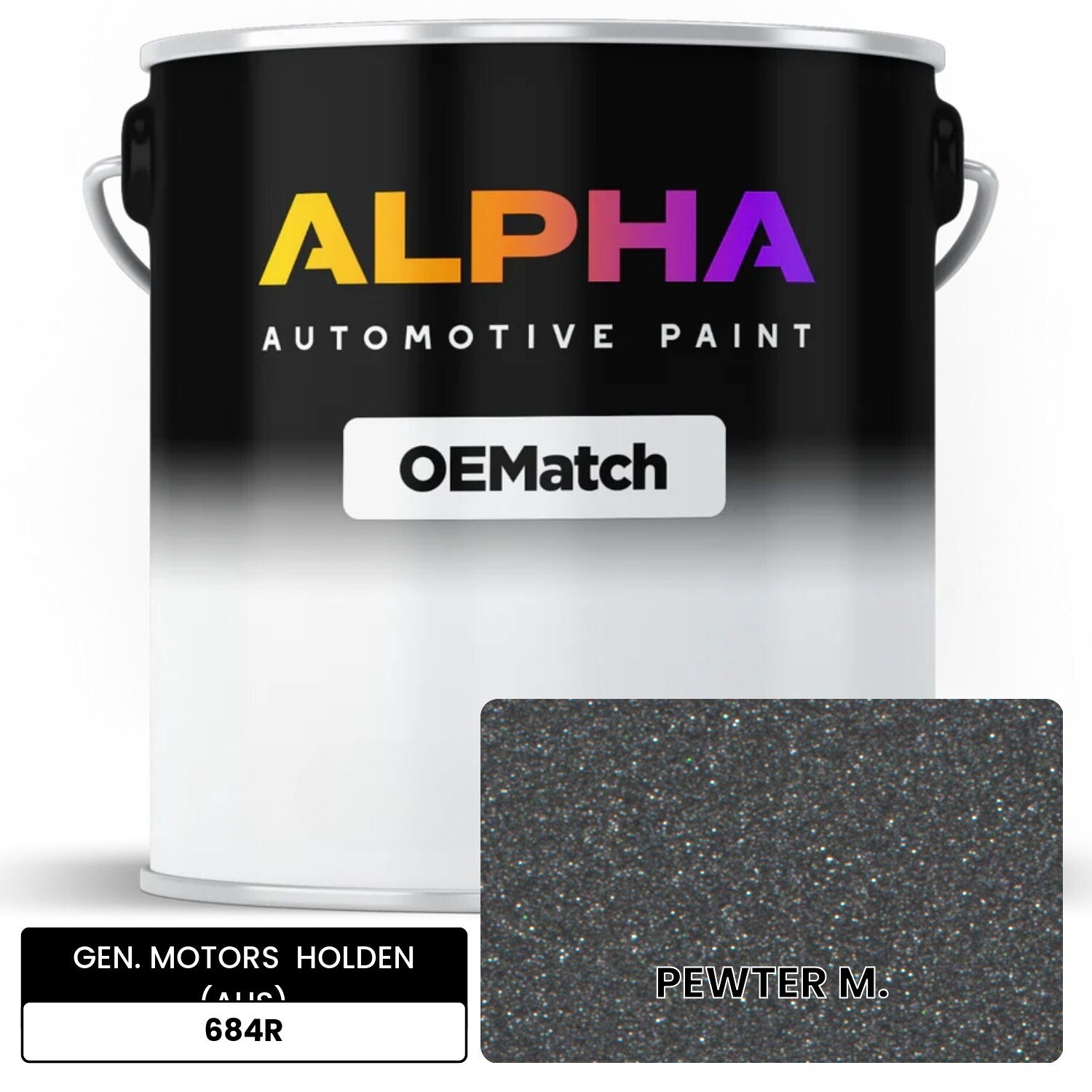 GEN. MOTORS  HOLDEN (AUS) PEWTER M. 684R OEMatch Basecoat