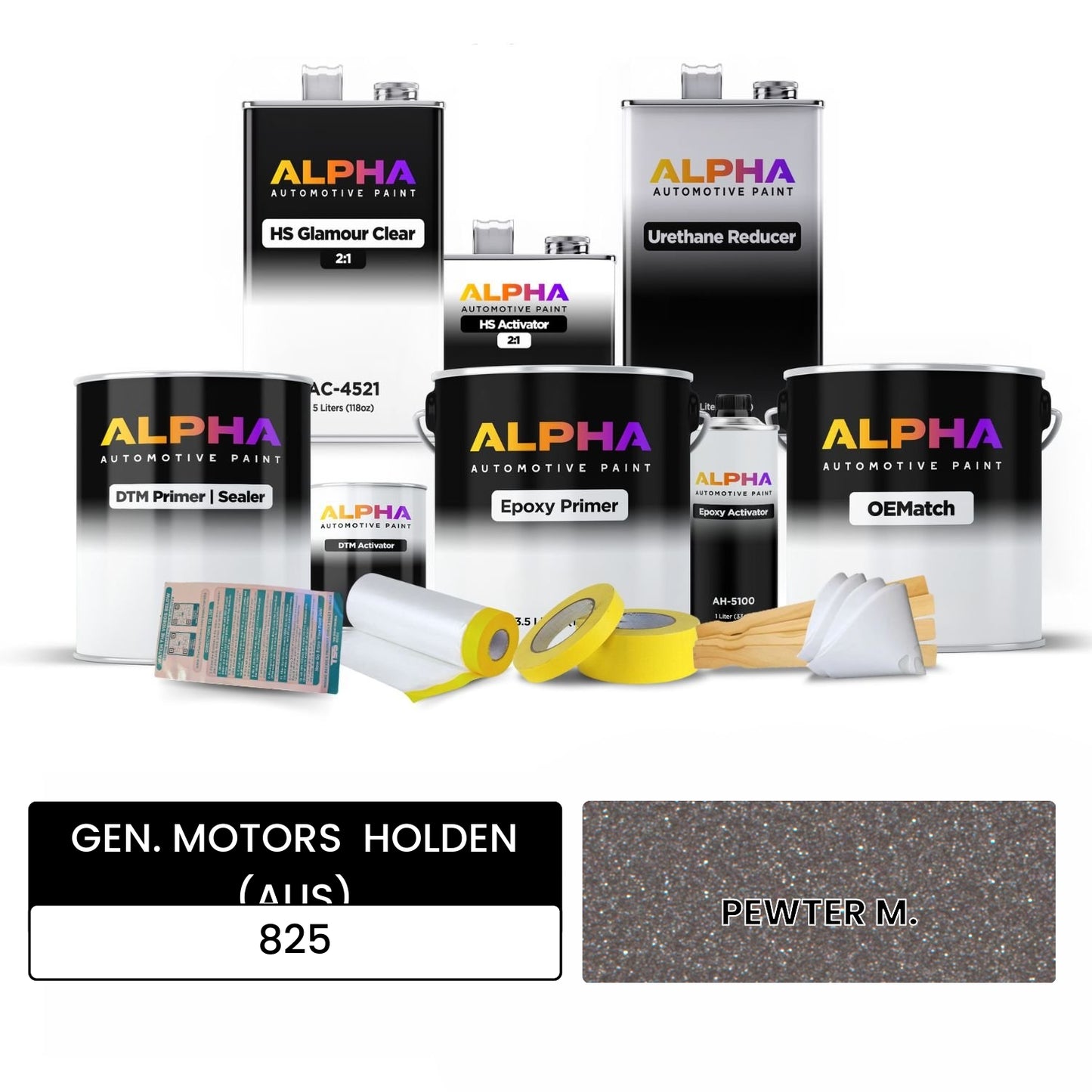 GEN. MOTORS  HOLDEN (AUS) PEWTER M. 825 OEMatch Vehicle Paint Kit