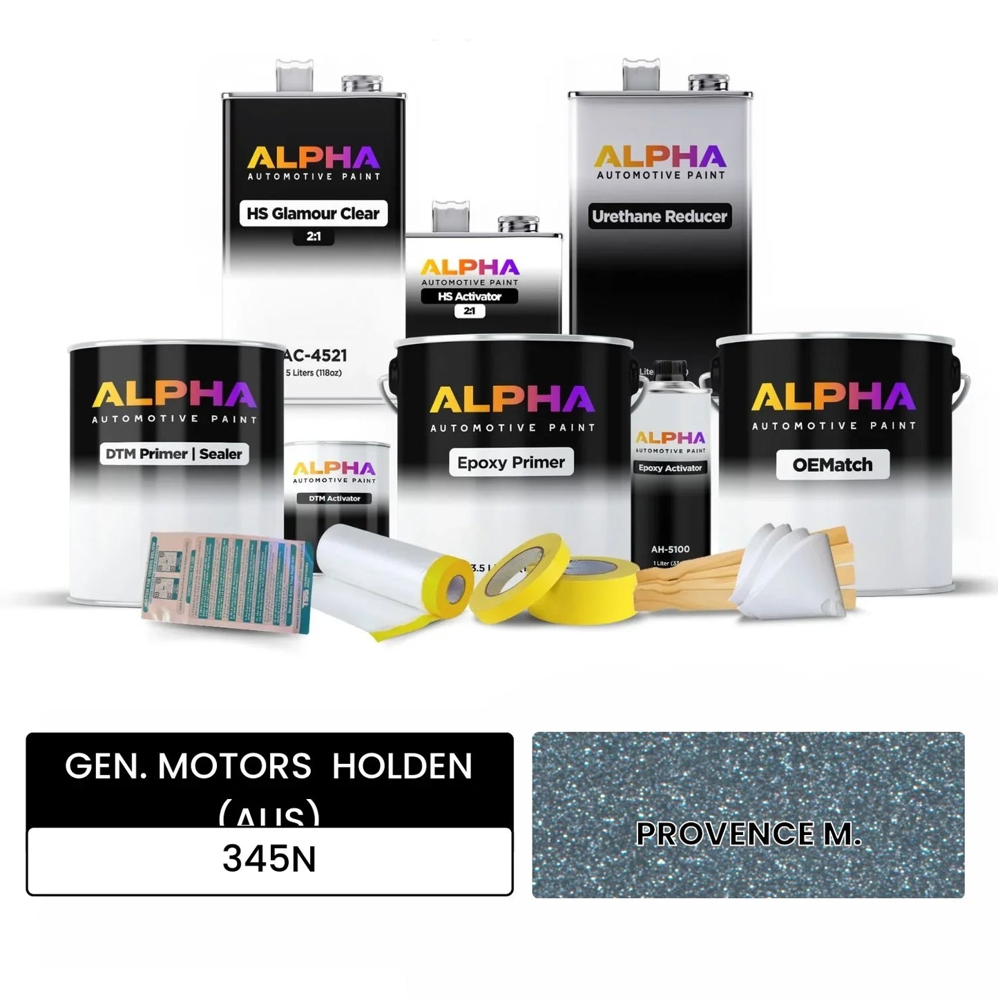GEN. MOTORS  HOLDEN (AUS) PROVENCE M. 345N OEMatch Vehicle Paint Kit
