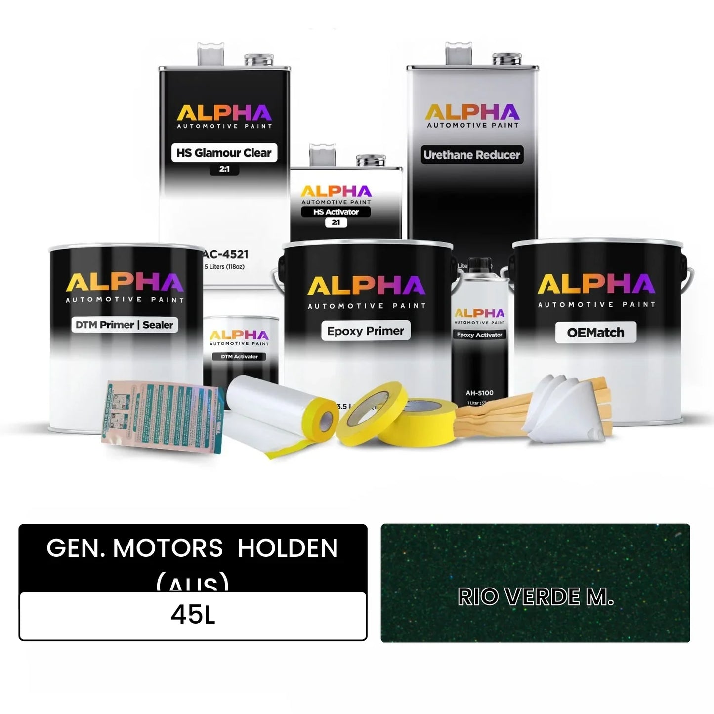 GEN. MOTORS  HOLDEN (AUS) RIO VERDE M. 45L OEMatch Vehicle Paint Kit