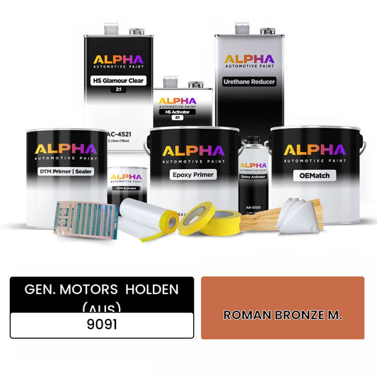 GEN. MOTORS  HOLDEN (AUS) ROMAN BRONZE M. 9091 OEMatch Vehicle Paint Kit