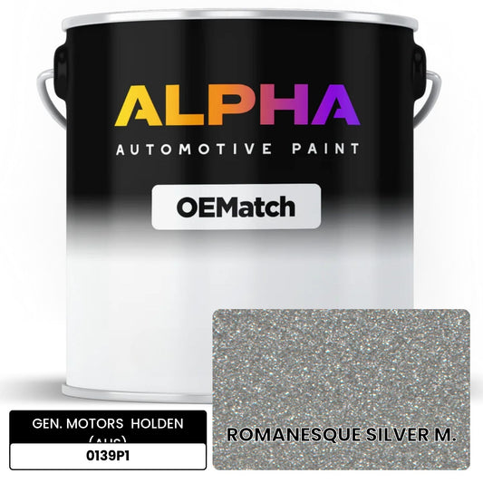 GEN. MOTORS  HOLDEN (AUS) ROMANESQUE SILVER M. 0139P1 OEMatch Basecoat