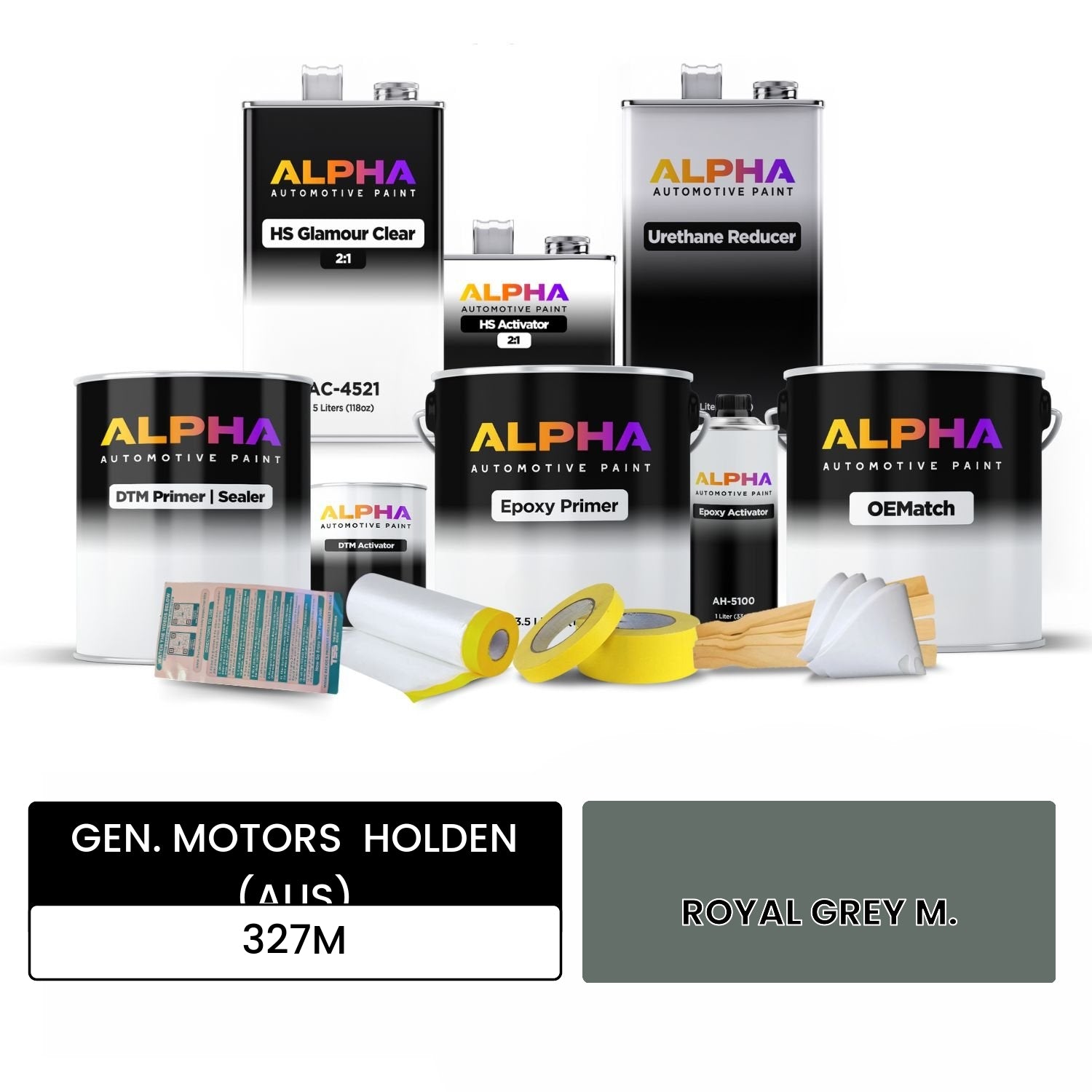 GEN. MOTORS  HOLDEN (AUS) ROYAL GREY M. 327M OEMatch Vehicle Paint Kit