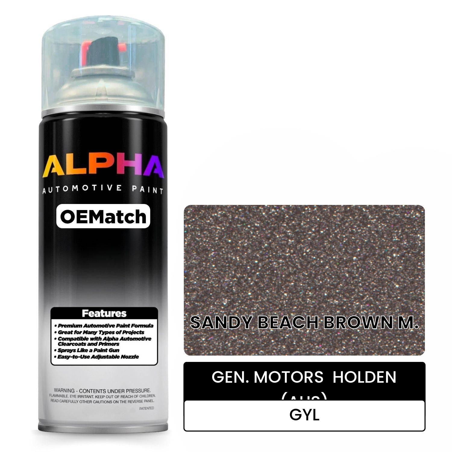 GEN. MOTORS  HOLDEN (AUS) SANDY BEACH BROWN M. GYL OEMatch Spraycan