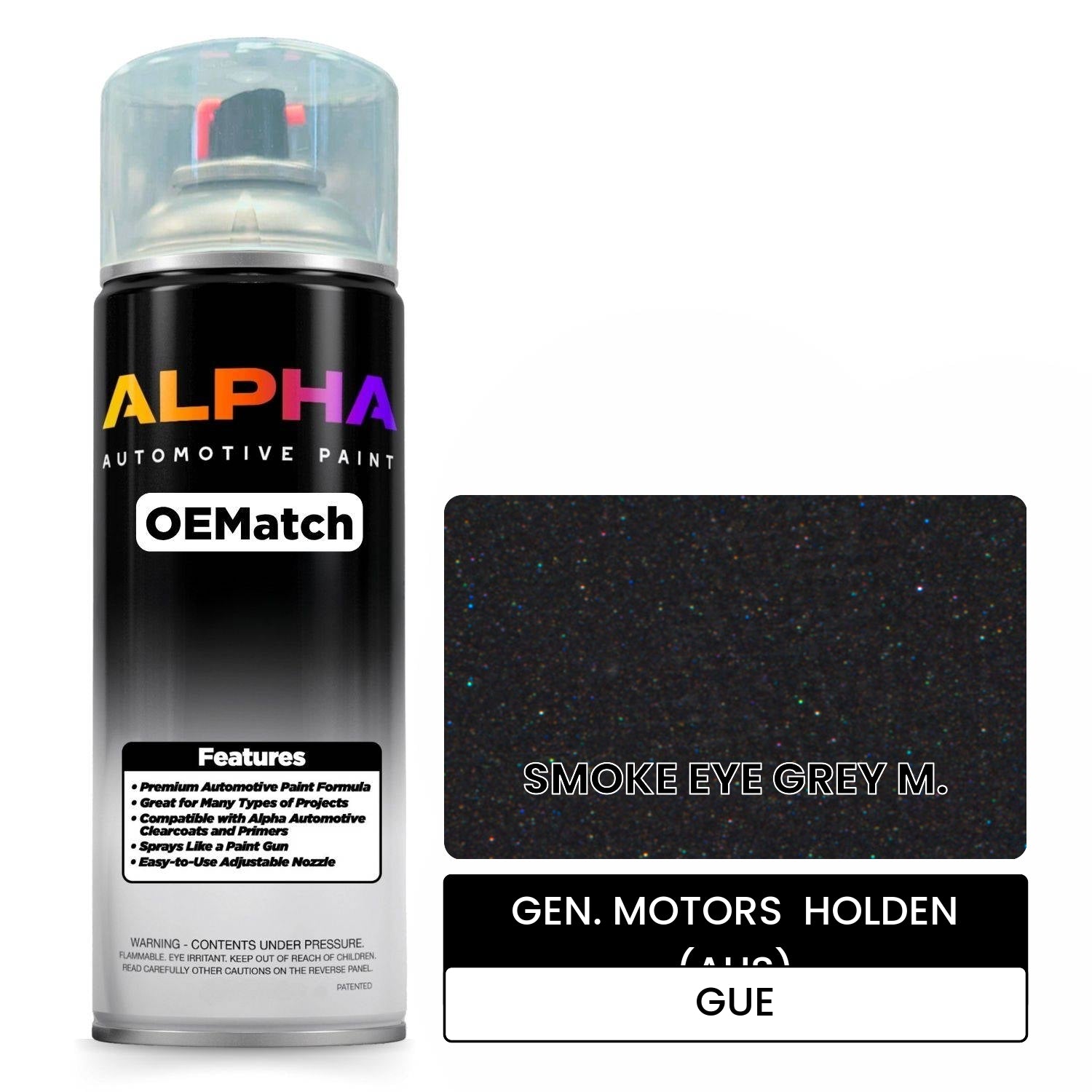 GEN. MOTORS  HOLDEN (AUS) SMOKE EYE GREY M. GUE OEMatch Spraycan