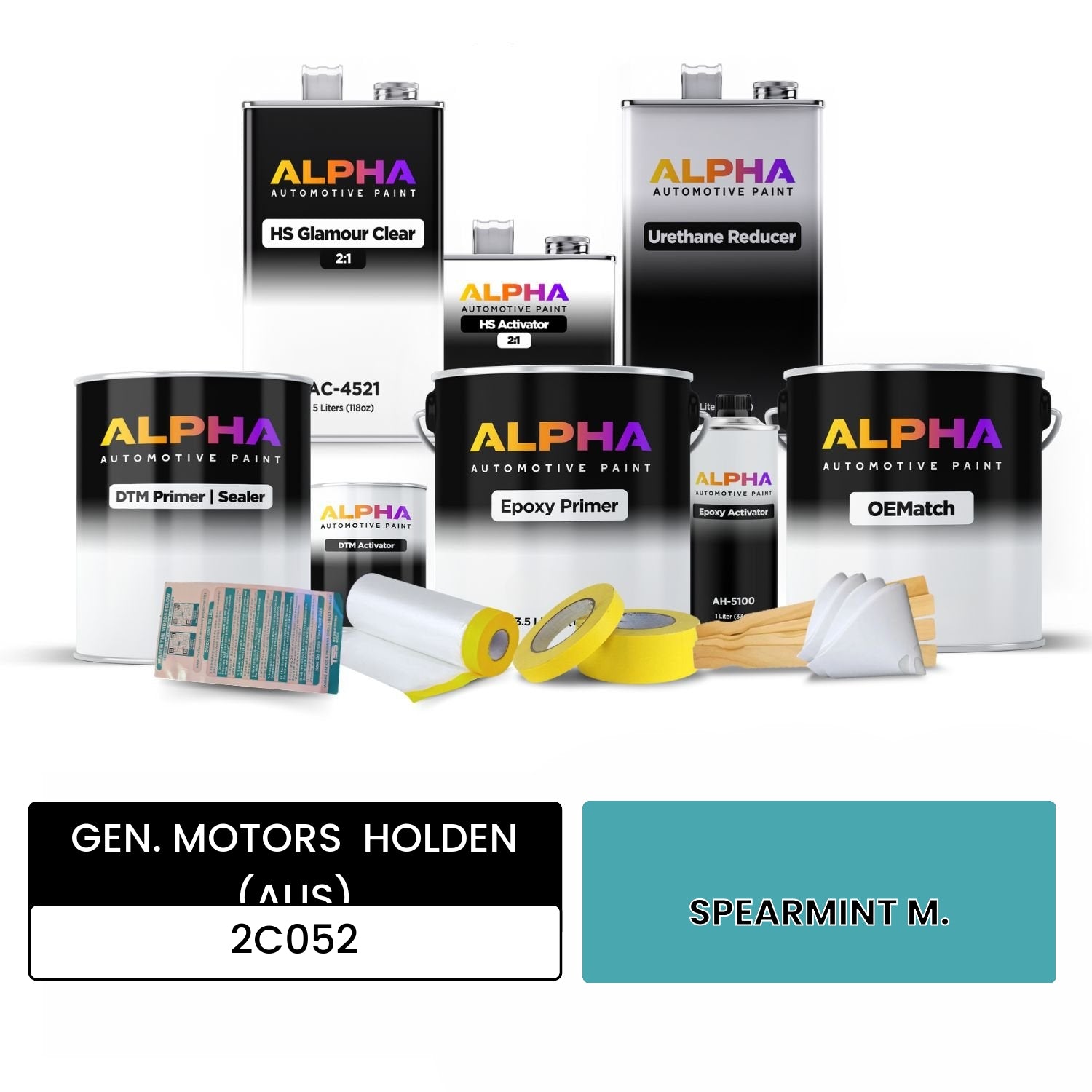 GEN. MOTORS  HOLDEN (AUS) SPEARMINT M. 2C052 OEMatch Vehicle Paint Kit