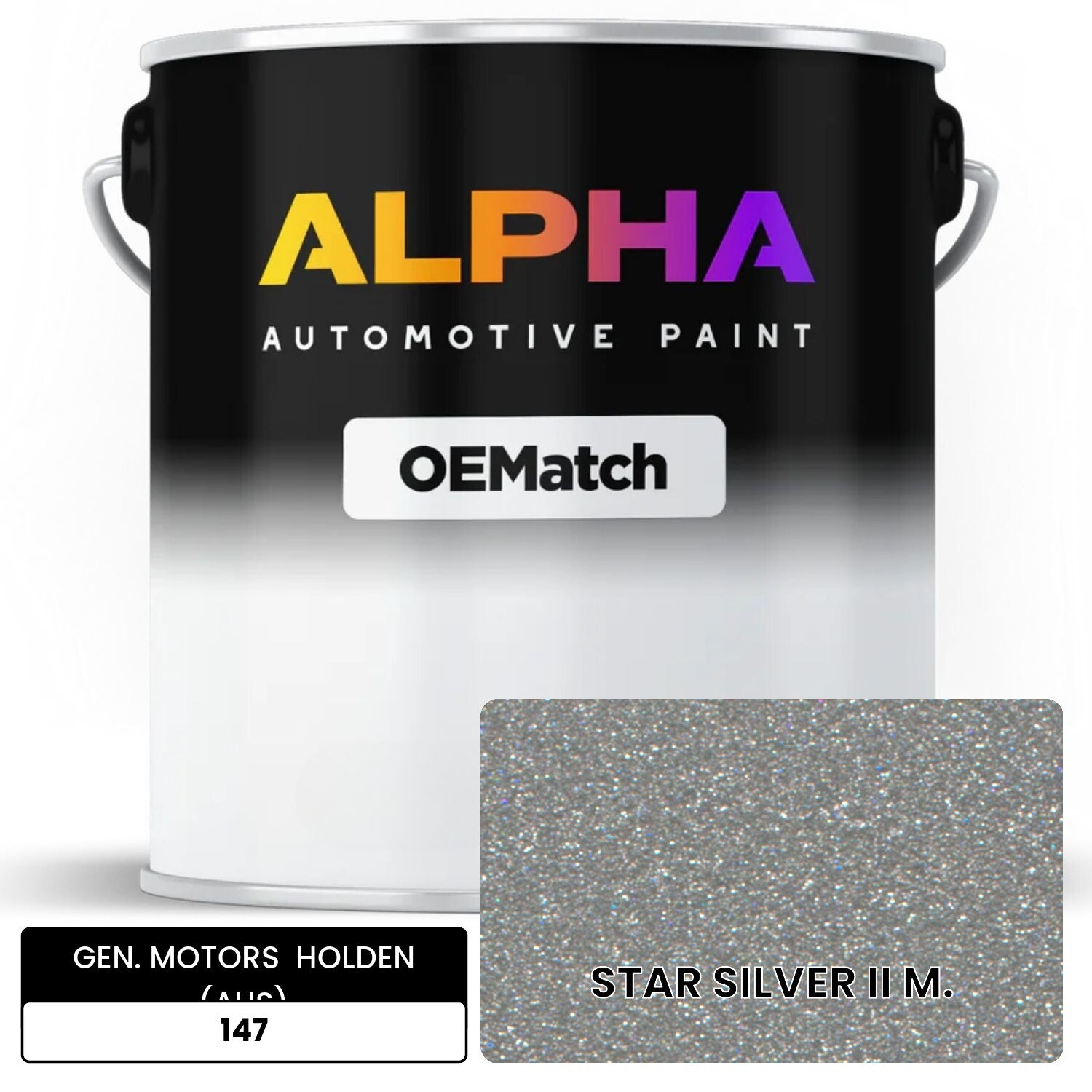 GEN. MOTORS  HOLDEN (AUS) STAR SILVER II M. 147 OEMatch Basecoat