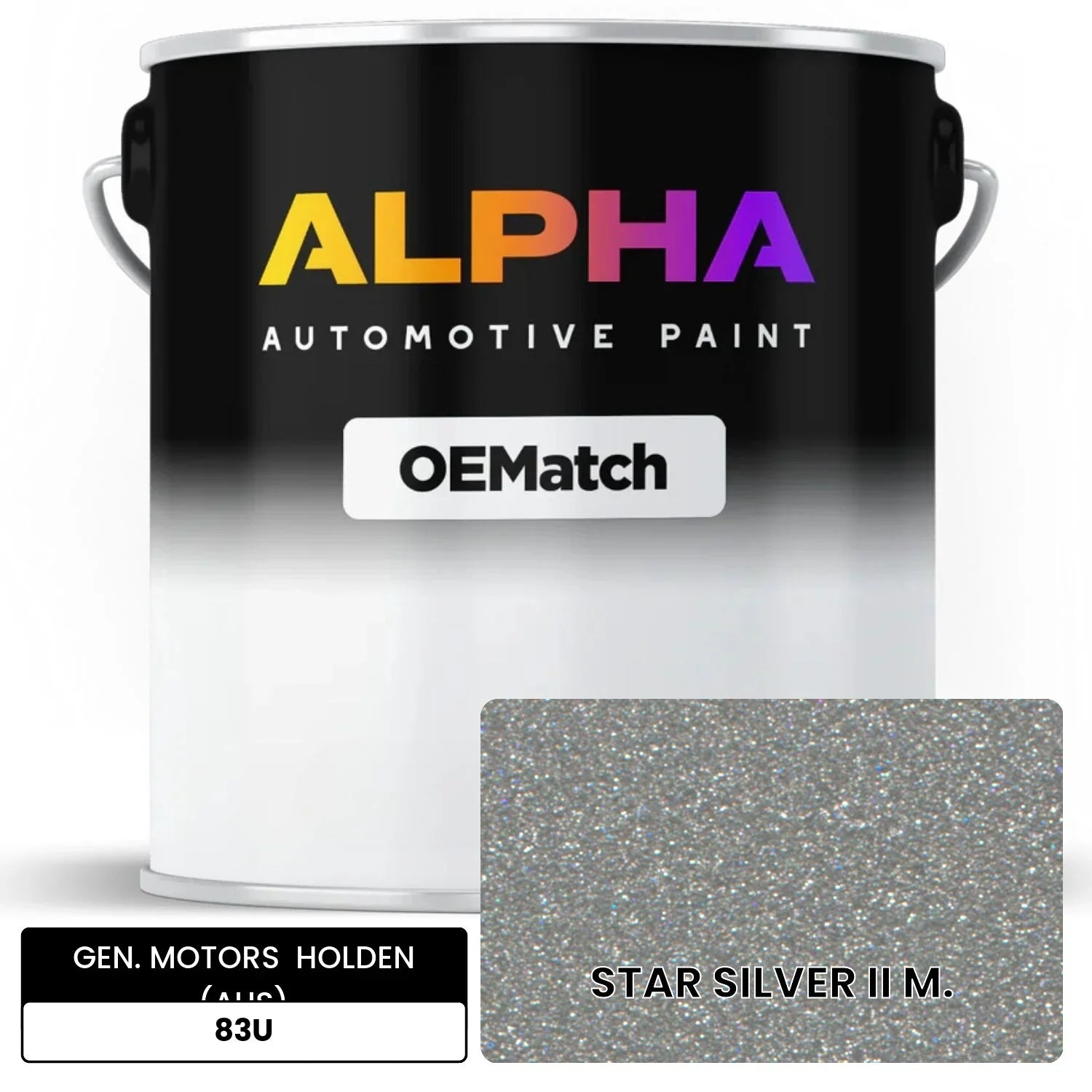 GEN. MOTORS  HOLDEN (AUS) STAR SILVER II M. 83U OEMatch Basecoat