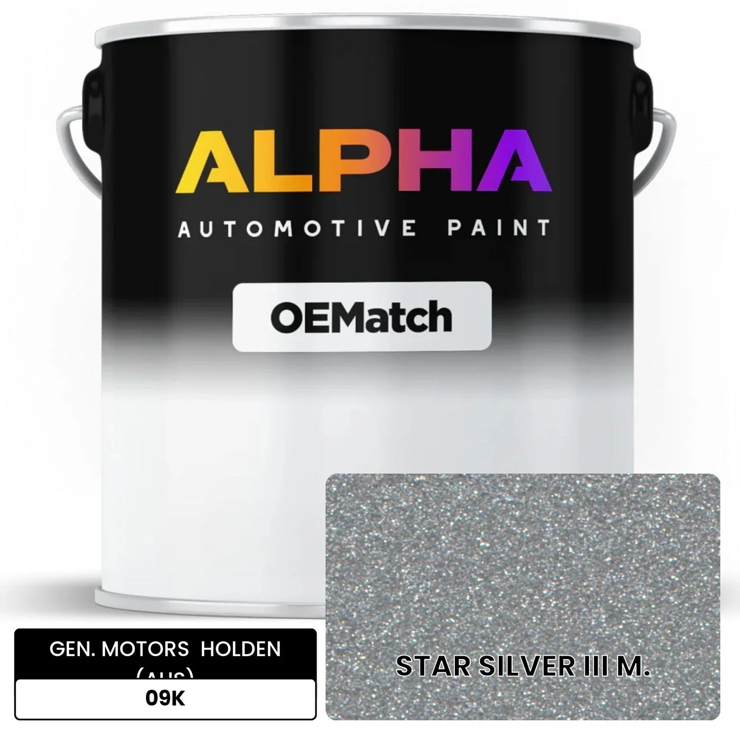 GEN. MOTORS  HOLDEN (AUS) STAR SILVER III M. 09K OEMatch Basecoat