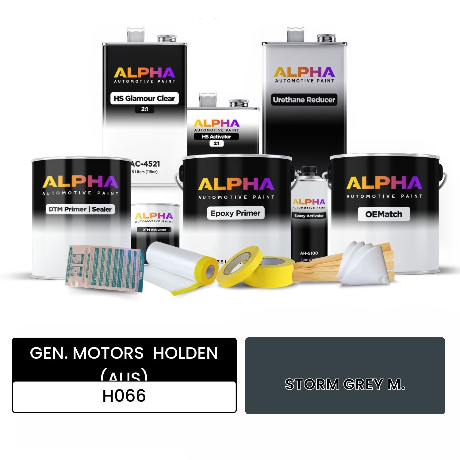 GEN. MOTORS  HOLDEN (AUS) STORM GREY M. H066 OEMatch Vehicle Paint Kit