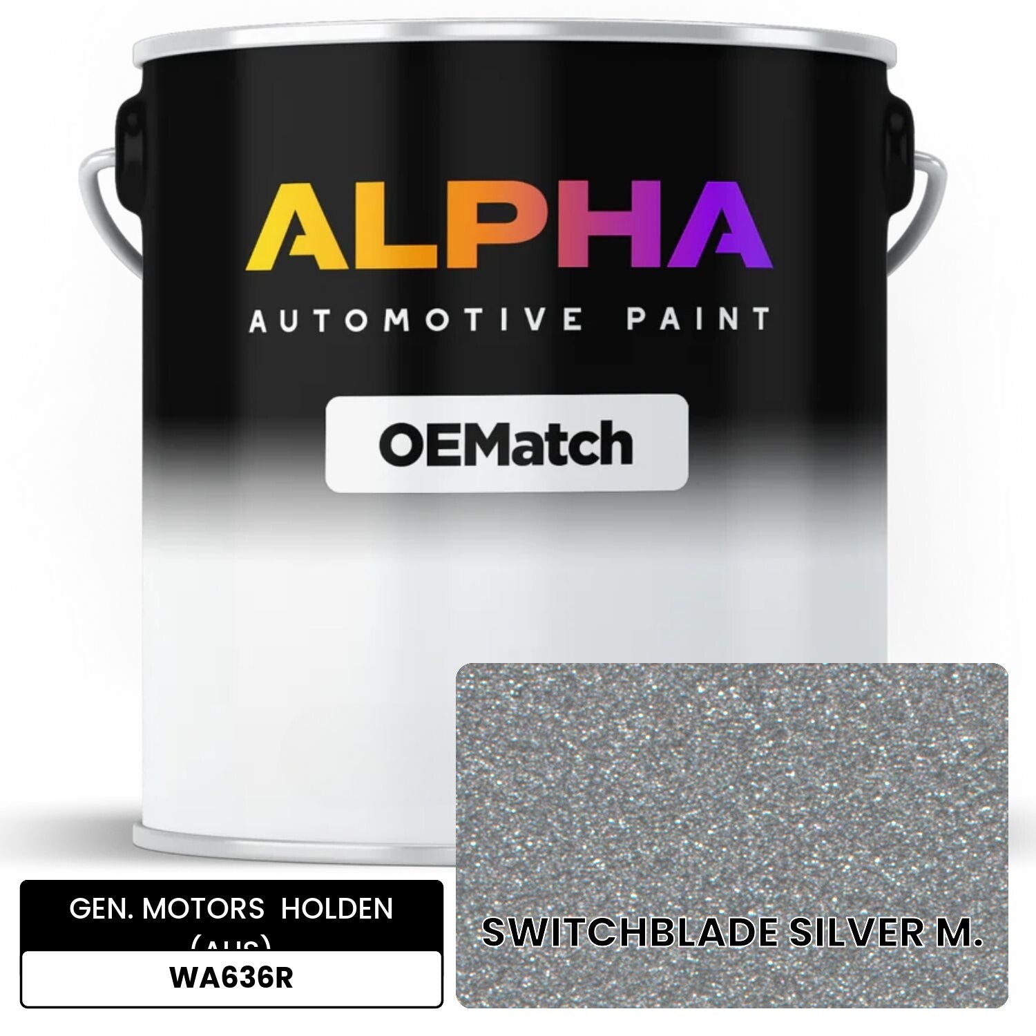 GEN. MOTORS  HOLDEN (AUS) SWITCHBLADE SILVER M. WA636R OEMatch Basecoat