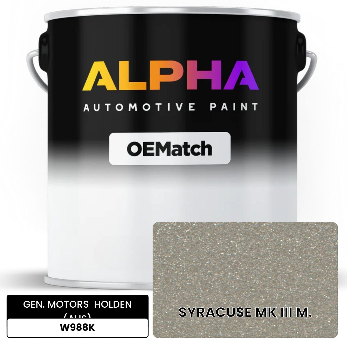 GEN. MOTORS  HOLDEN (AUS) SYRACUSE MK III M. W988K OEMatch Basecoat