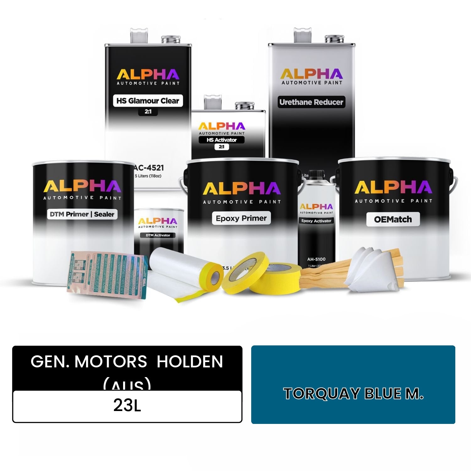 GEN. MOTORS  HOLDEN (AUS) TORQUAY BLUE M. 23L OEMatch Vehicle Paint Kit
