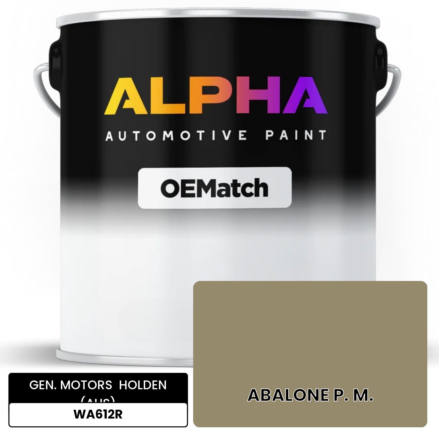 GEN. MOTORS  HOLDEN (AUS) ABALONE P. M. WA612R OEMatch Basecoat