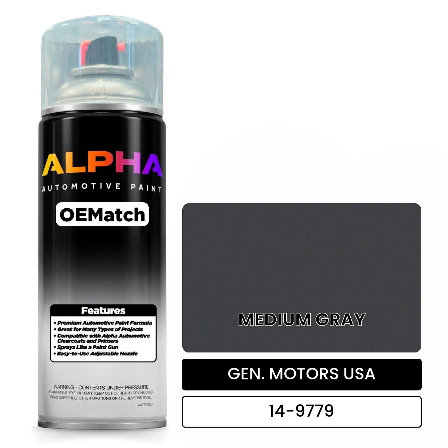 GEN. MOTORS USA MEDIUM GRAY 14-9779 OEMatch Spraycan
