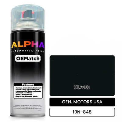 GEN. MOTORS USA BLACK 19N-848 | OEMatch Spray Can