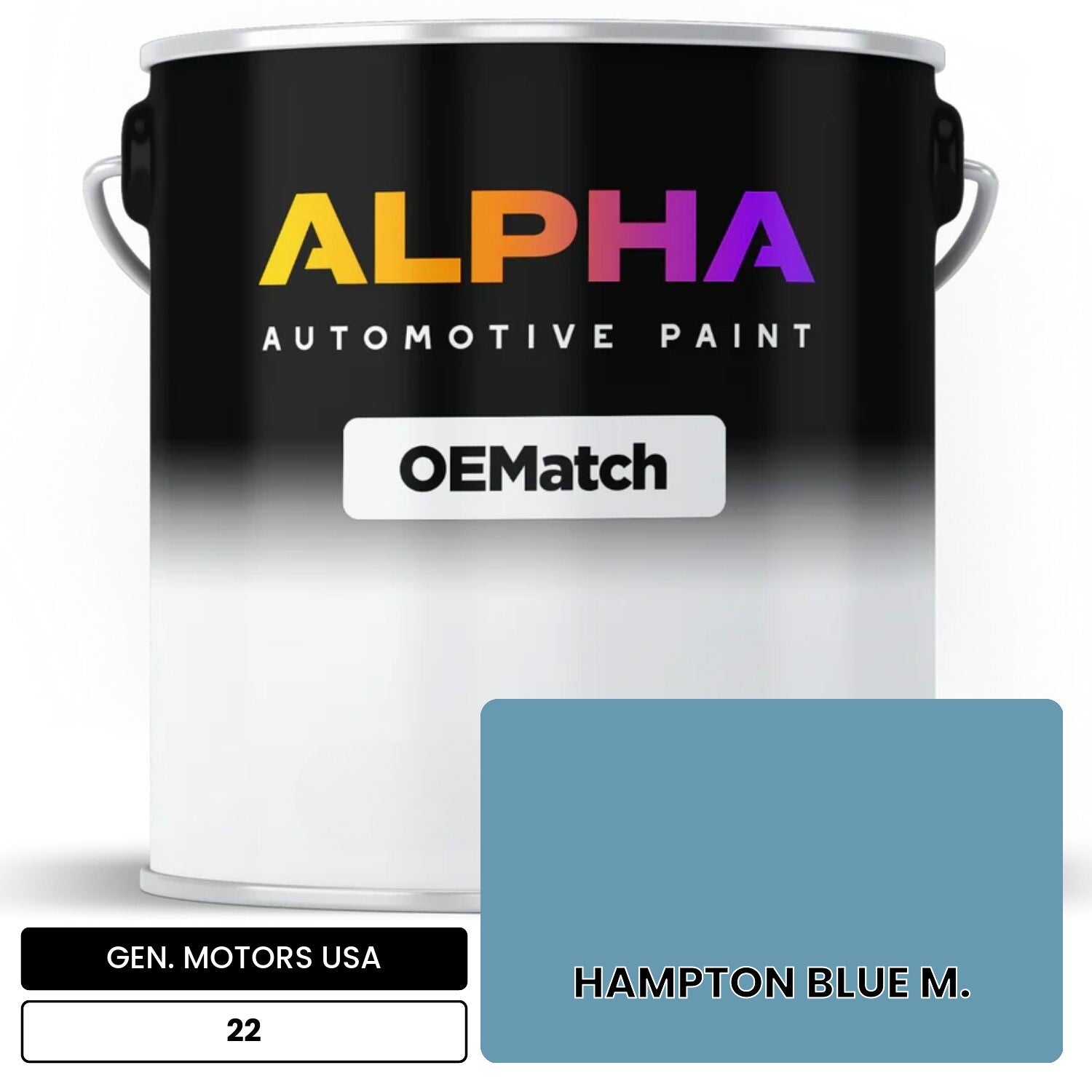 GEN. MOTORS USA HAMPTON BLUE M. 22 OEMatch Basecoat
