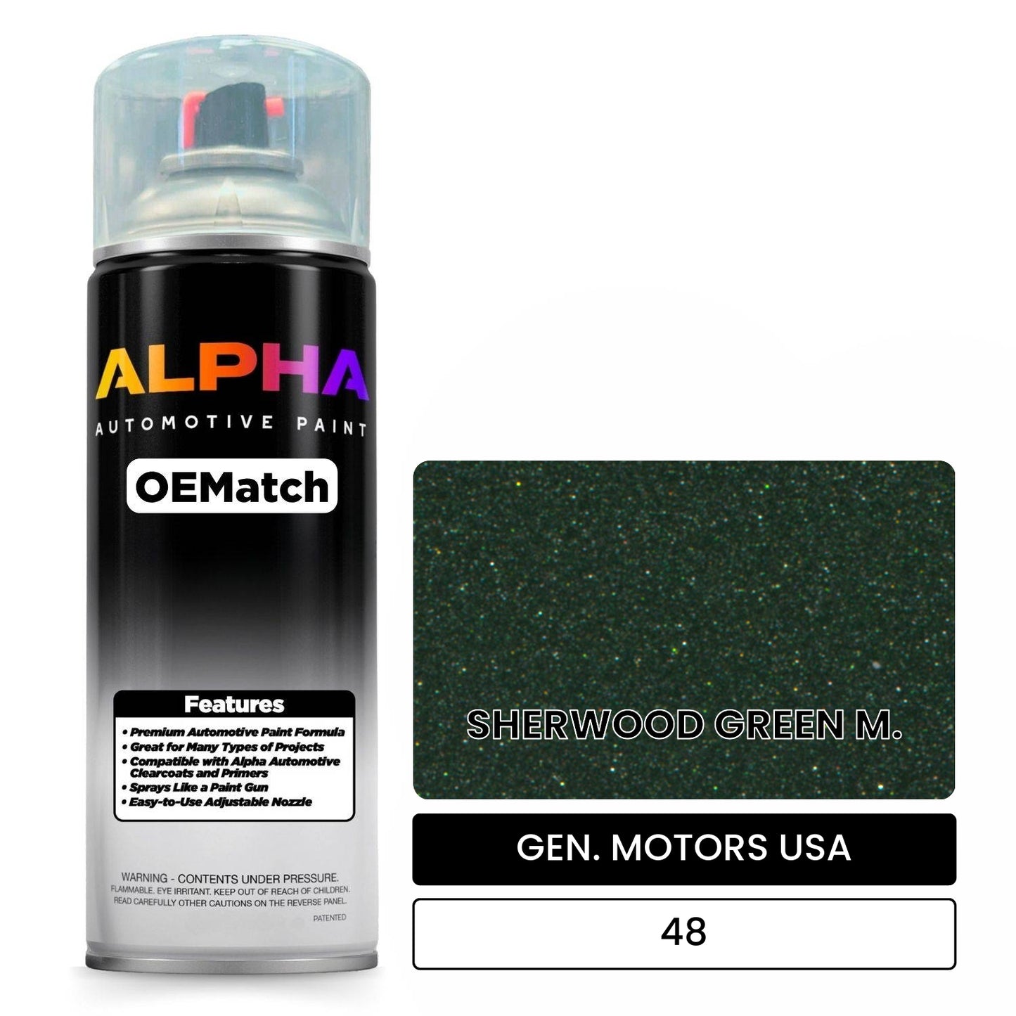 GEN. MOTORS USA SHERWOOD GREEN M. 48 OEMatch Spraycan