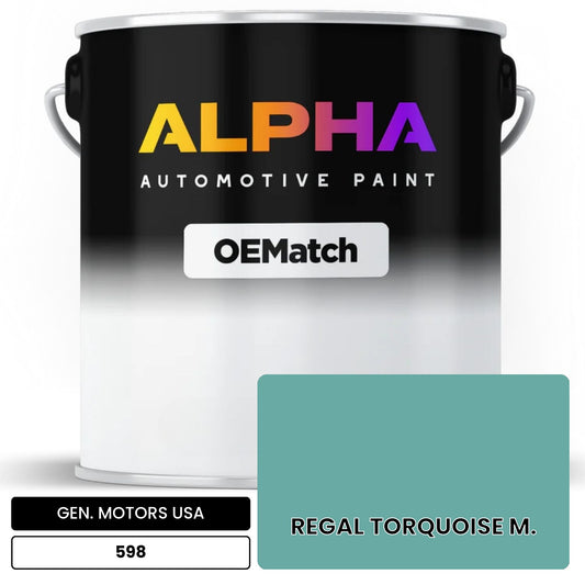 GEN. MOTORS USA REGAL TORQUOISE M. 598 OEMatch Basecoat